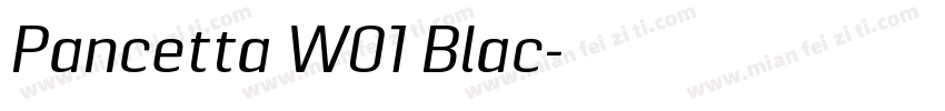 Pancetta W01 Blac字体转换